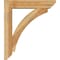Ekena Millwork Thorton Slat Rough Sawn Bracket w/ Offset Brace, Western Red Cedar, 6"W x 26"D x 30"H BKT0604X26X30THR06RWR - alternate 3
